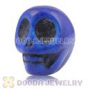 17×18mm Mediumslateblue Turquoise Skull Head Ball Beads