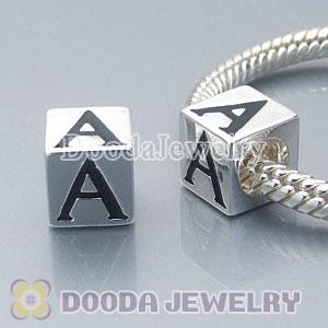 Letter A Charm Jewelry Solid Silver Beads and Charms