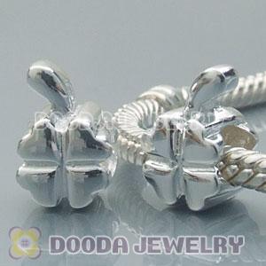 S925 Sterling Silver European Style four-leaf clover Beads and Charms