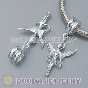 Solid Sterling Silver European Charms Dangle Angel