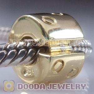 Gold Plated Solid Sterling Silver Charm Jewelry Clip Beads