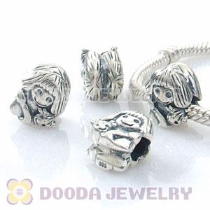 925 Sterling Silver European Style Girl Beads