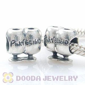 Double Cups 925 Sterling Silver pinot grigio Charm Beads