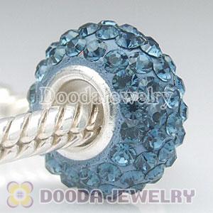 Jewelry silver beads with 90 crystal rhinestones Austrian crystal Jewelry beads with 925 silver core