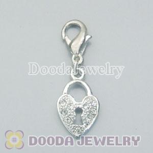 Wholesale Silver Plated Alloy Heart Charms