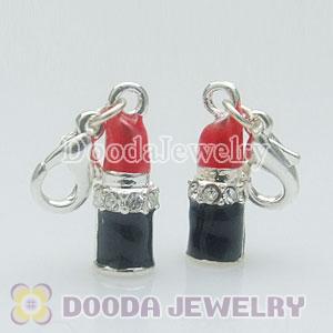 Wholesale Silver Plated Alloy Lipstick Charms