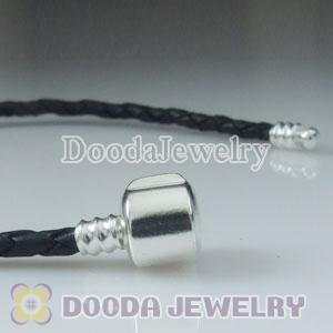 20cm European Style Single Black Leather Bracelet