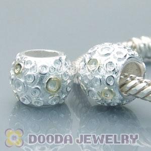Gold Plated Circle European Style 925 Silver Beads and Charms