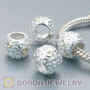 Gold Plated Circle European Style 925 Silver Beads and Charms