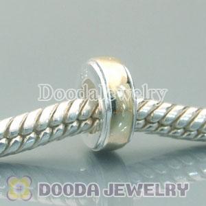 Gold Plated annulus Charm Jewelry 925 Silver Spacer Beads