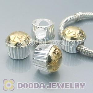 Gold Plated Cake European Style 925 Silver Beads and Charms