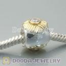 Gold Plated and Charm Jewelry Silver Beads with Stone