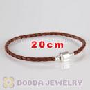 20cm Charm Jewelry Single Brown Leather Bracelet