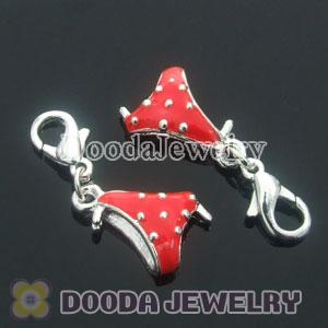 Wholesale Tscharm Jewelry Silver Plated Alloy Red Underpants Charms