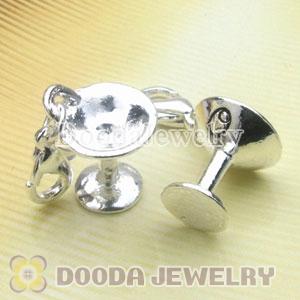 Wholesale Silver Plated Alloy Cup Charms