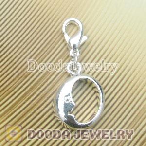 Wholesale Silver Plated Alloy Moon Charms
