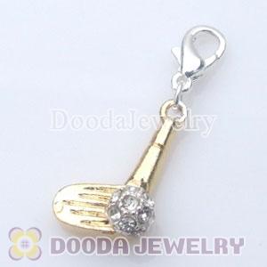 Wholesale Silver Plated Alloy Golf Clubs Charms