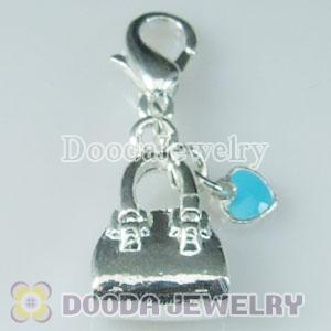 Wholesale Silver Plated Alloy Handbag with Love Charms