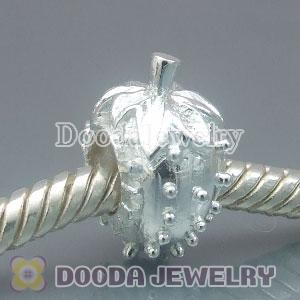 Solid Sterling Silver European Style strawberry Beads and Charms