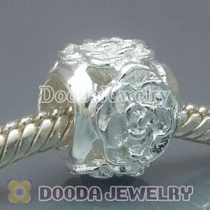 Solid Sterling Silver European Style 4 Rose Beads and Charms
