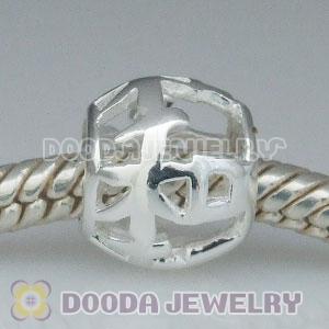 Solid Sterling Silver Charm Jewelry Chinese Peace Beads and Charms