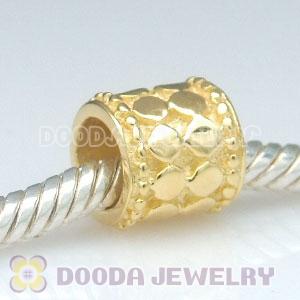 Gold Plated European Style Silver Beads