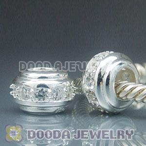 925 Solid Silver European Style Beads with Stone