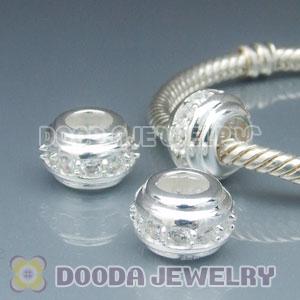 925 Solid Silver European Style Beads with Stone