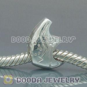 Solid Sterling Silver Charm Jewelry shark Beads and Charms