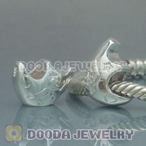 Solid Sterling Silver European Style shark Beads and Charms