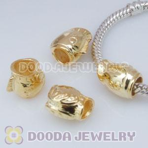 Gold Plated European Style Silver Fish Beads