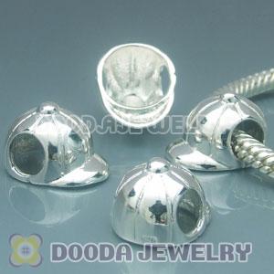 Solid Sterling Silver European Style Cap Beads and Charms