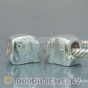 Solid Sterling Silver European Style Elephant Beads and Charms