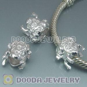 Solid Sterling Silver European Style Frog Beads and Charms