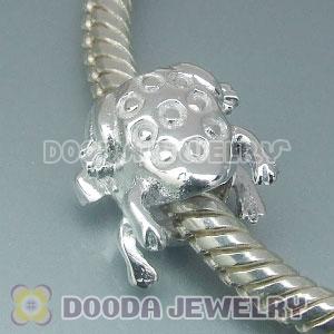 Solid Sterling Silver Charm Jewelry Frog Beads and Charms
