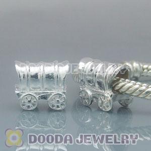 Solid Sterling Silver European Style Train Beads and Charms