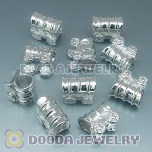 Solid Sterling Silver European Style Train Beads and Charms