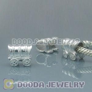 Solid Sterling Silver European Style Train Beads and Charms