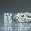 Solid Sterling Silver Charm Jewelry Crown Beads and Charms