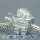 Solid Sterling Silver Charm Jewelry baby carriage Beads and Charms