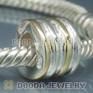 Gold Plated Line Charm Jewelry S925 Silver Beads