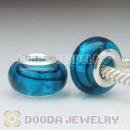 925 sterling silver double cores Charm Jewelry italian murano glass beads