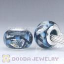 925 sterling silver double cores Charm Jewelry italian murano glass beads