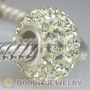Jewelry silver beads with 90 crystal rhinestones-Austrian crystal Jewelry beads