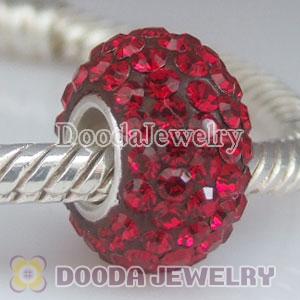 Jewelry silver beads with 90 crystal rhinestones-Austrian crystal Jewelry beads