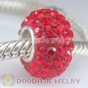 Jewelry silver beads with 90 crystal rhinestones-Austrian crystal Jewelry beads