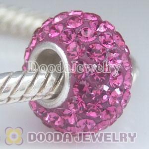 Jewelry silver beads with 90 crystal rhinestones-Austrian crystal Jewelry beads