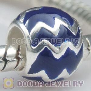 925 Sterling Silver Enamel Aquarius Charm Jewelry Beads