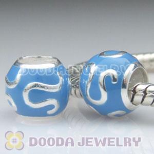 925 Sterling Silver Enamel Leo European Style Beads