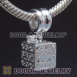 Solid Sterling Silver European Charms Dangle Live Love Laugh Beads